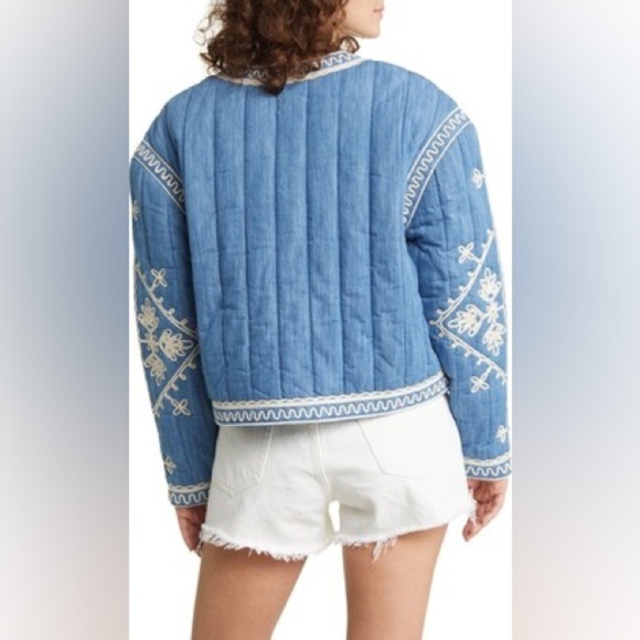 Treasure and Bond embroidered quilt cotton jacket - Picture 3 of 6